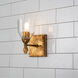 Fun Finial 1 Light Gold Leaf with Antique Wall Sconce Wall Light